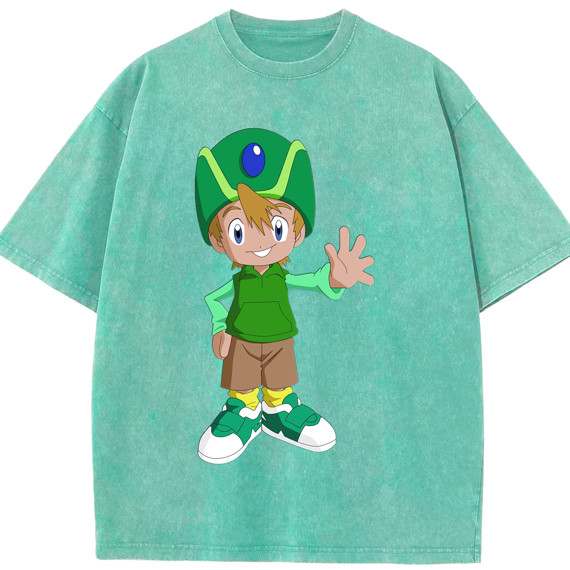 （画像用） Digimon デジタルモンスター/デジモン 綿100% ヴィンテージ風 半袖Tシャツ（フロントプリント）